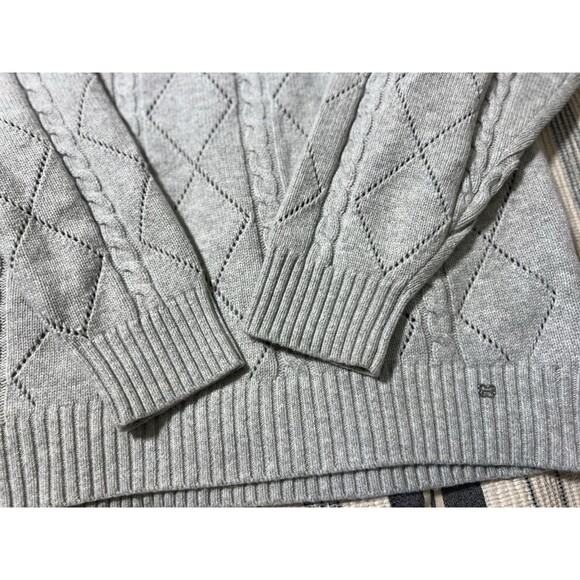 Aritzia Sunday Best Peggy Crewneck Gray Oversized Preppy Sweater M - Picture 3 of 9